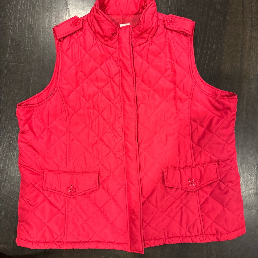 Quilted Izod hot pink Vest